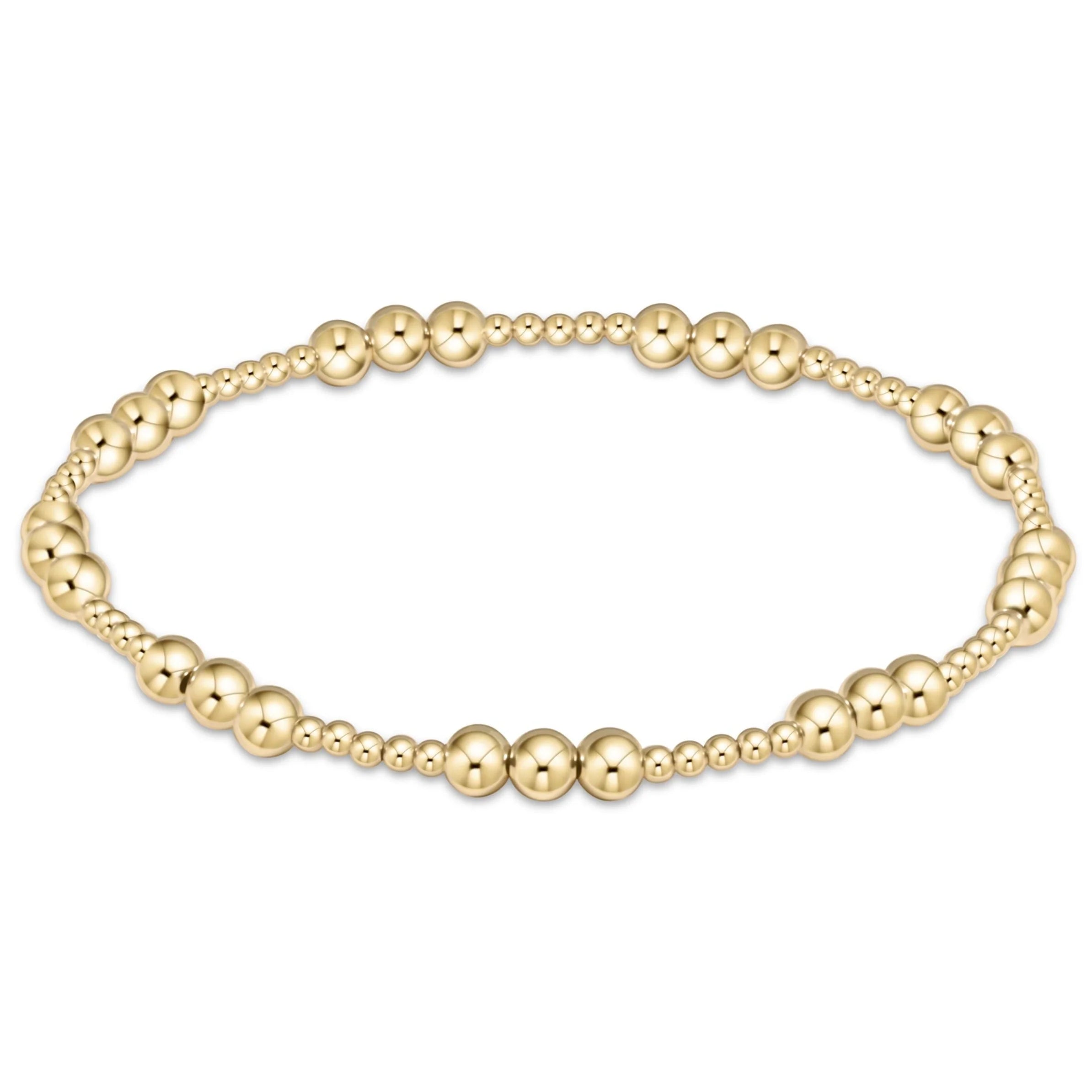 enewton classic joy pattern 4mm bead bracelet | gold