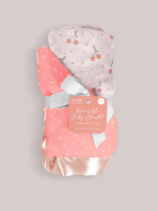 Reversible Baby Blanket | Cherry Cute