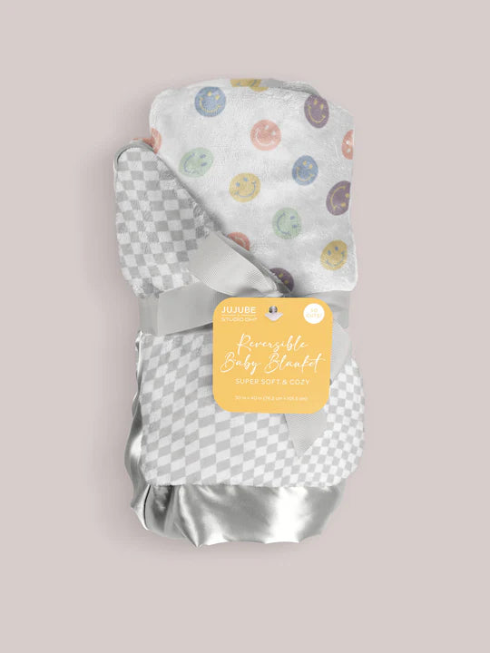 Reversible Baby Blanket | Happy Baby Vibes