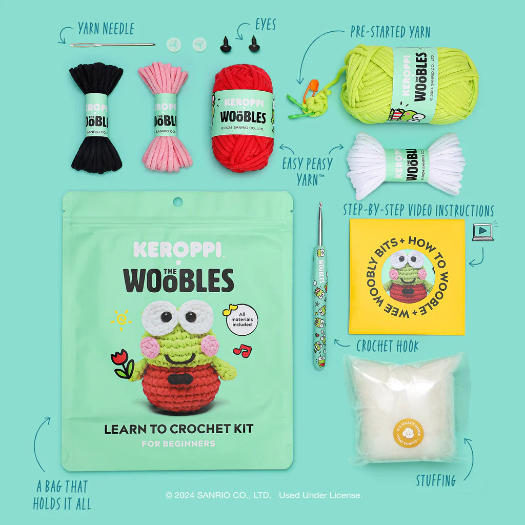 The Woobles Crochet Kit | Keroppi