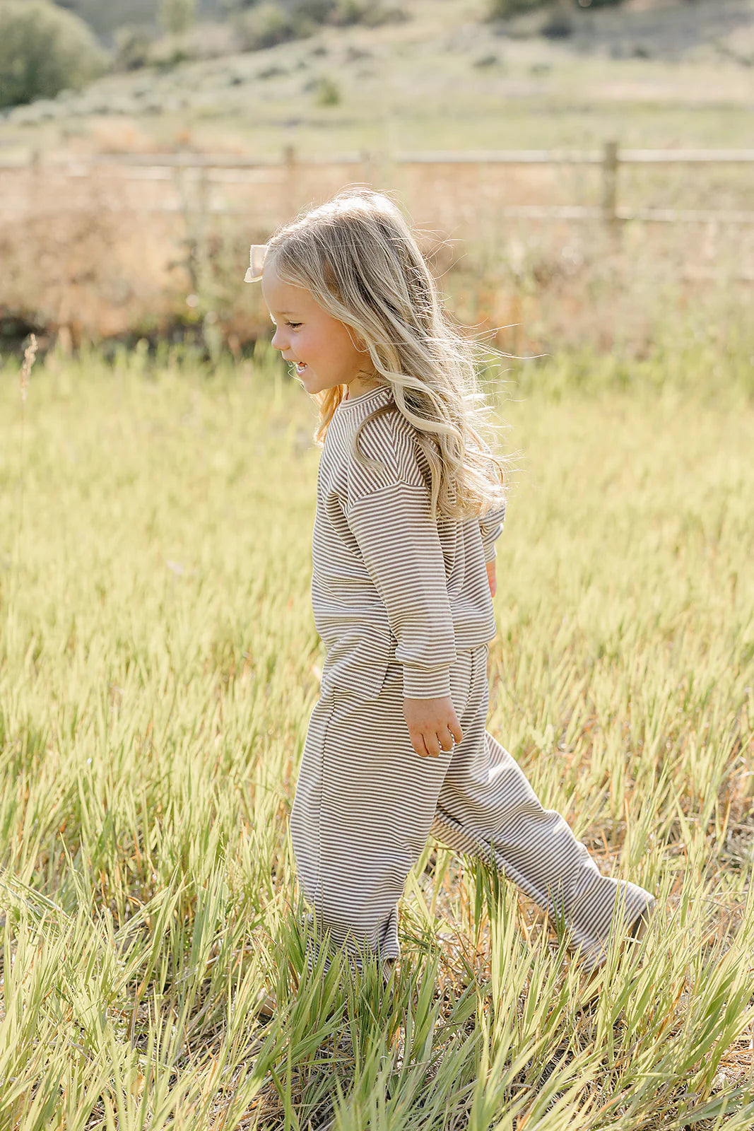 Striped Loungewear Set | Brown