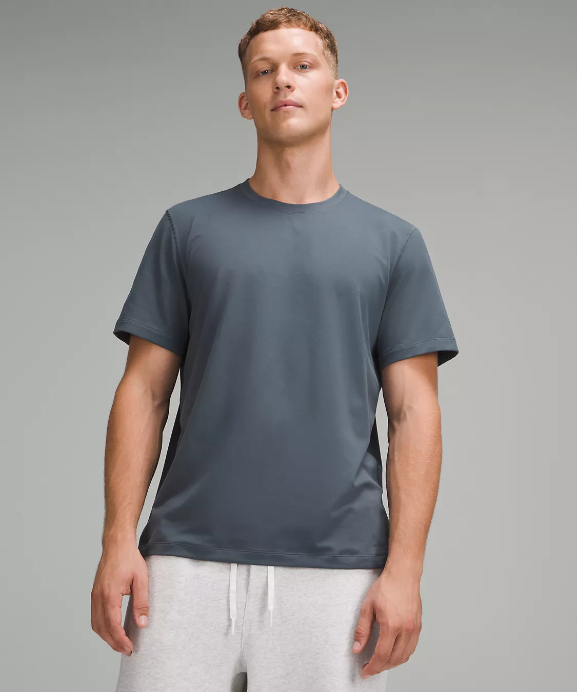 Men's Soft Jersey Short Sleeve Shirt | Oil Grey