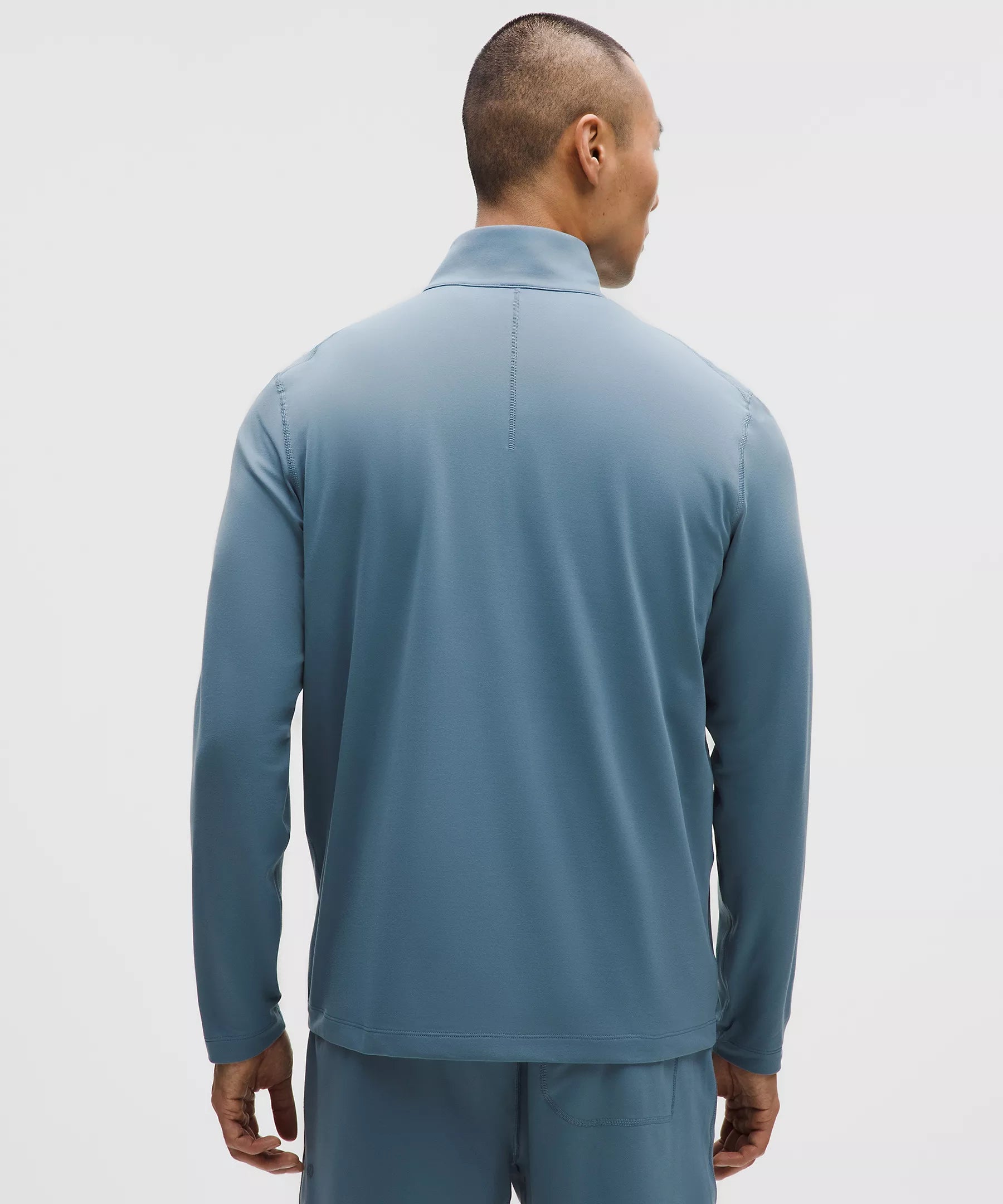 Men's Soft Jersey Half Zip | Steel Blue