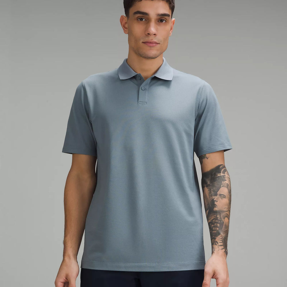 Men's Classic-Fit Pique Short-Sleeve Polo Shirt | Belgian Blue