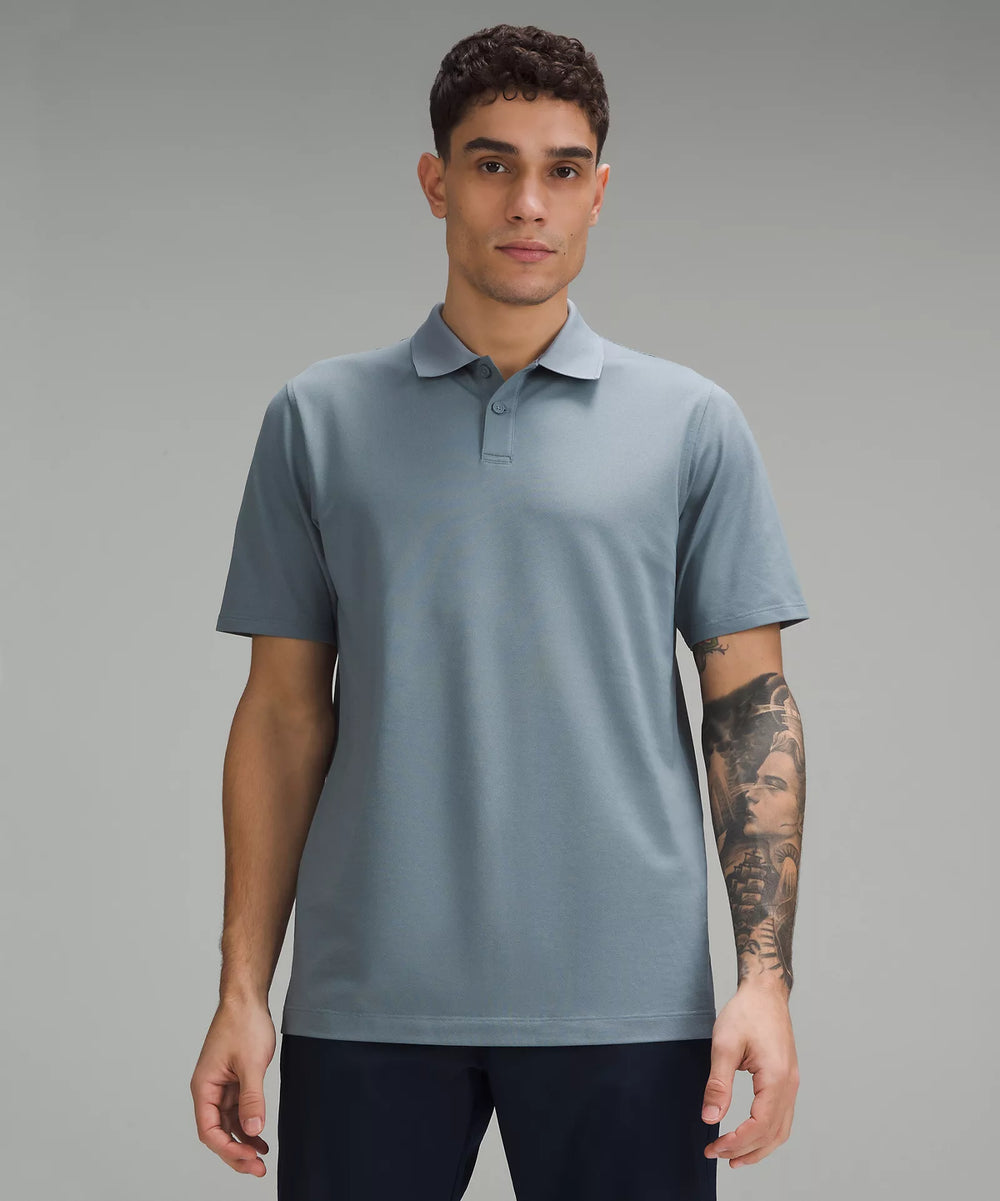 Men's Classic-Fit Pique Short-Sleeve Polo Shirt | Belgian Blue