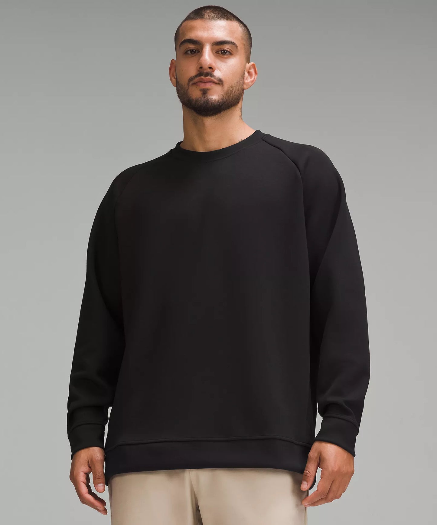 Men's Smooth Spacer Classic-Fit Crew | Black