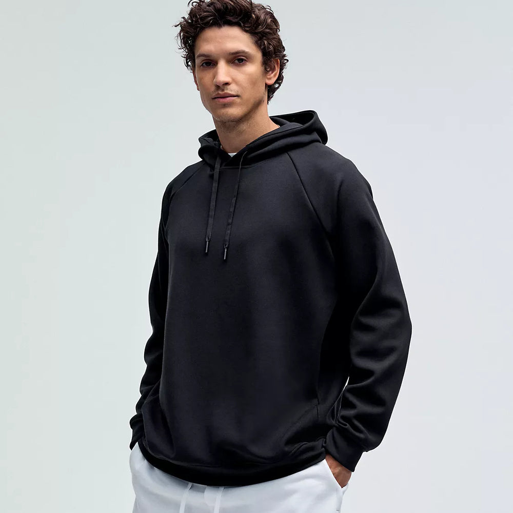 Men's Smooth Spacer Pullover Hoodie | Black