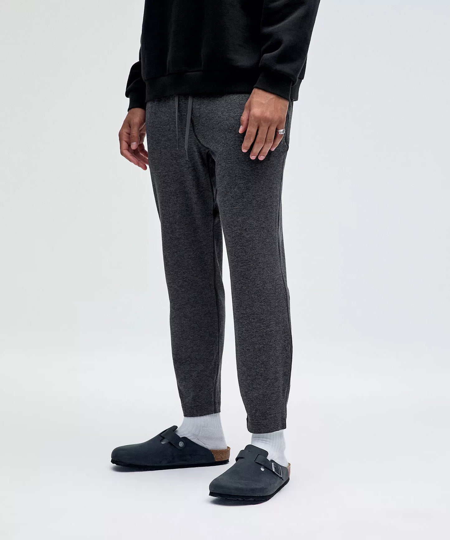 Men's Soft Jersey Tapered Pant *Regular 28" | Heathered Black/Heathered Graphite Grey