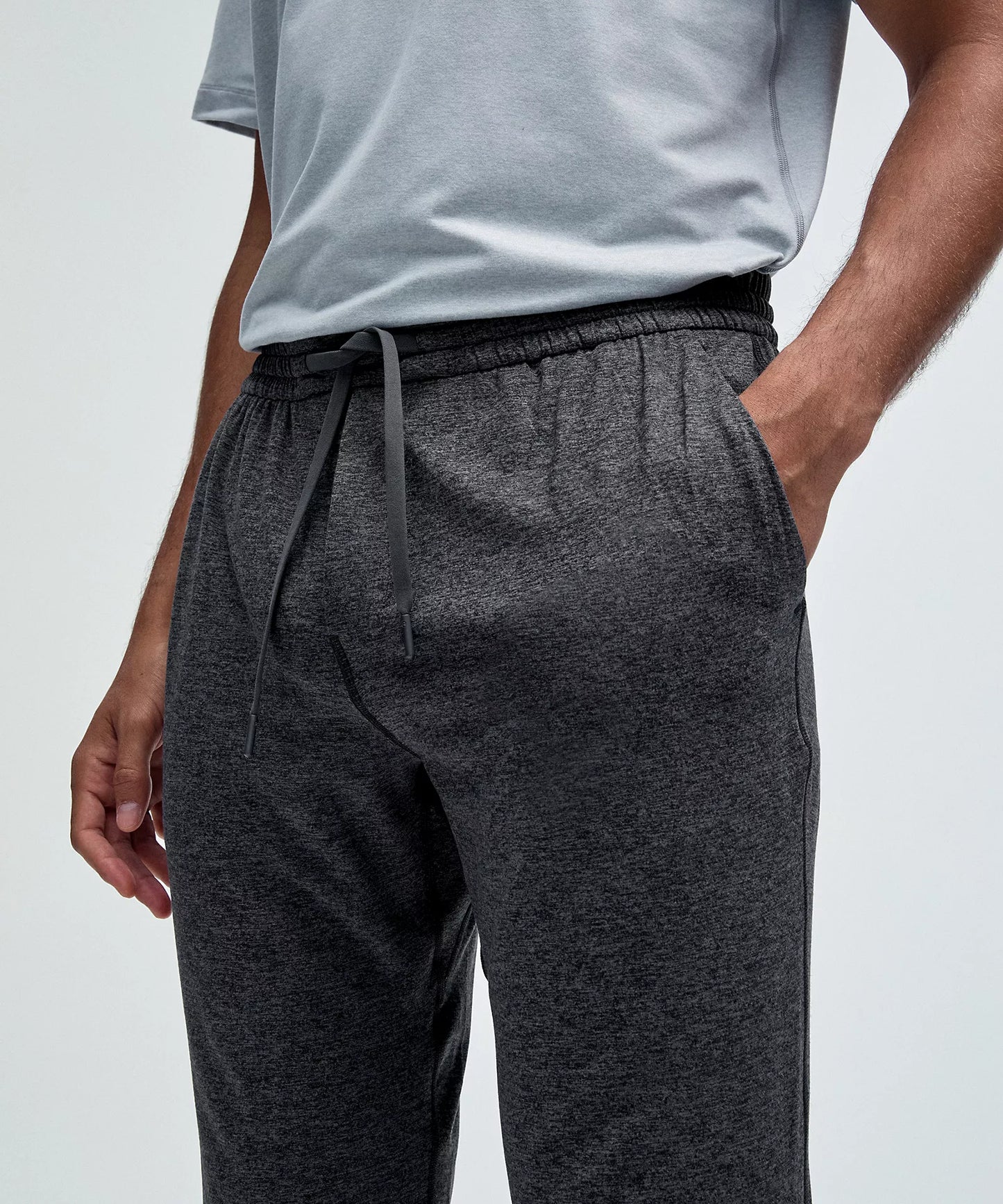 Men's Soft Jersey Tapered Pant *Regular 28" | Heathered Black/Heathered Graphite Grey