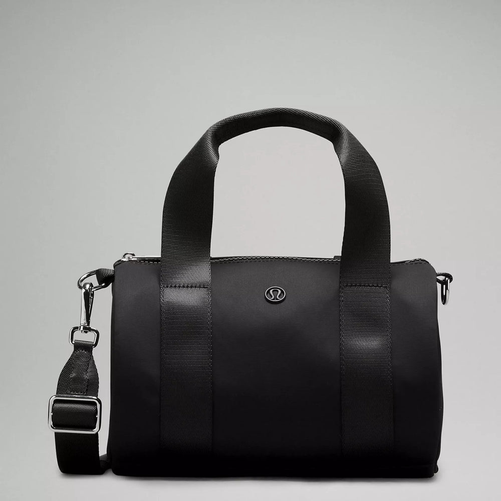 Knit Nylon Mini Barrel Duffle | Black