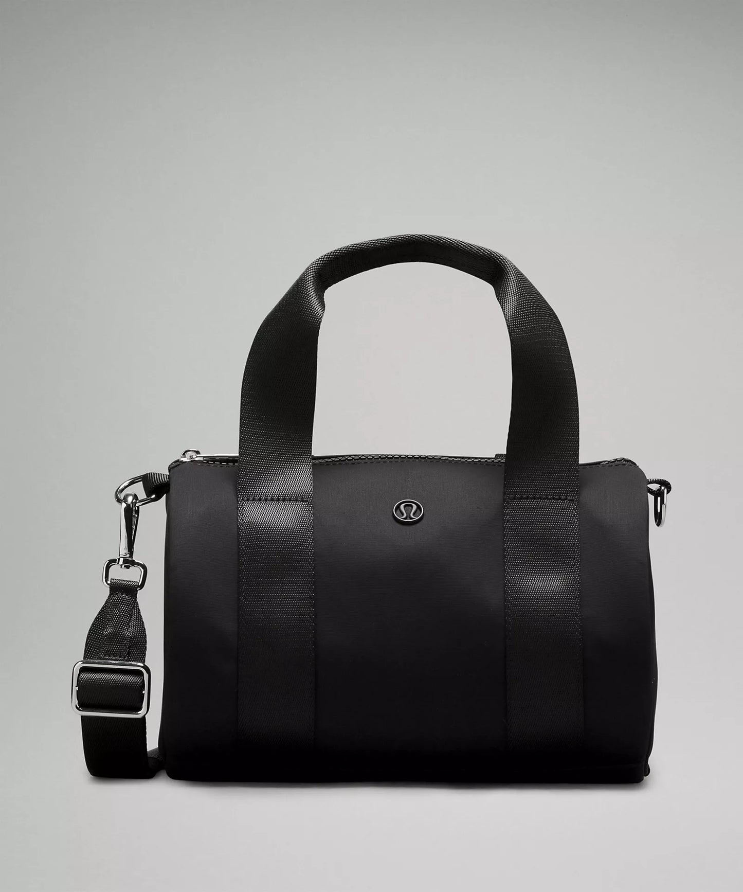 Knit Nylon Mini Barrel Duffle | Black