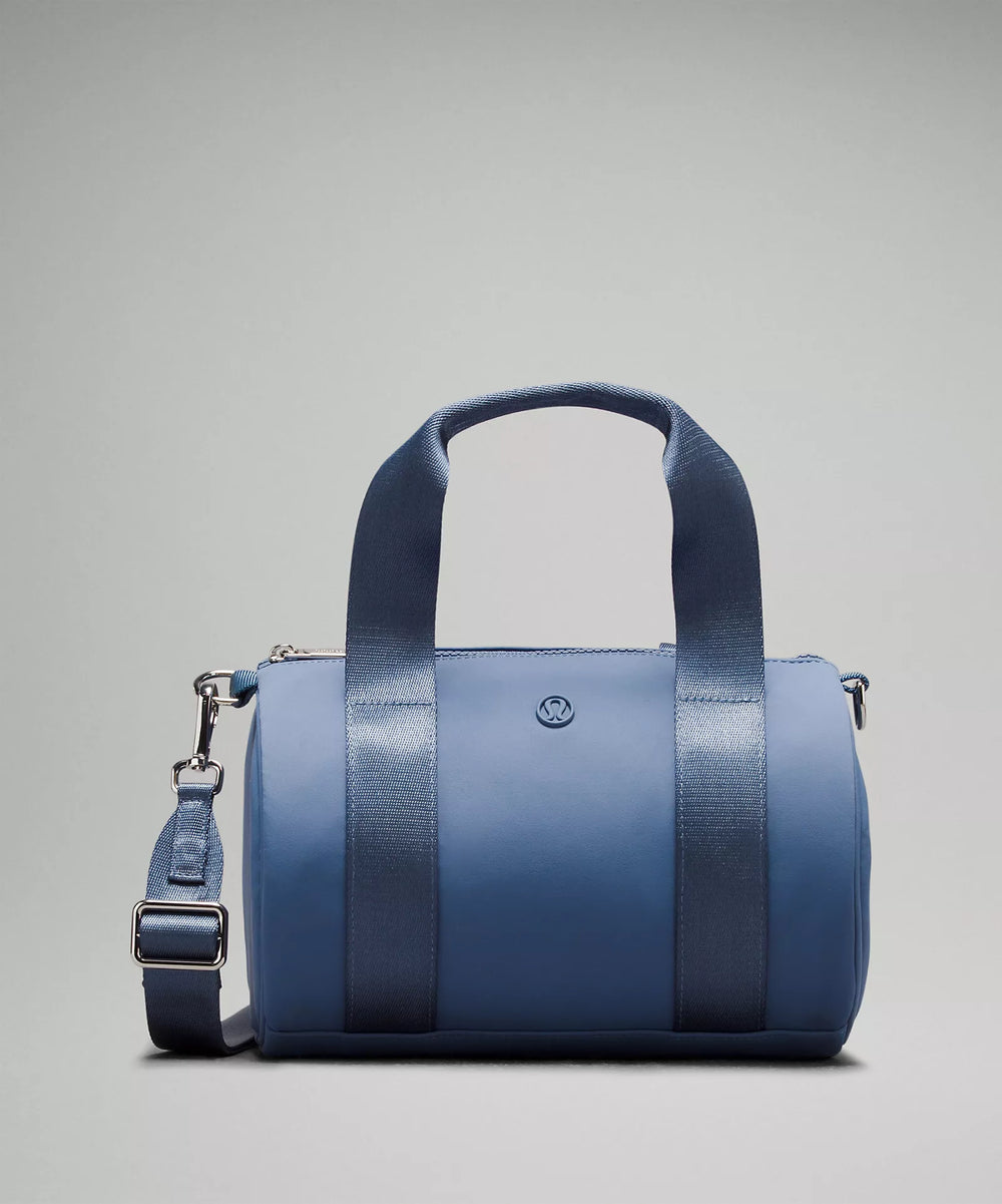 Knit Nylon Mini Barrel Duffle | Oasis Blue