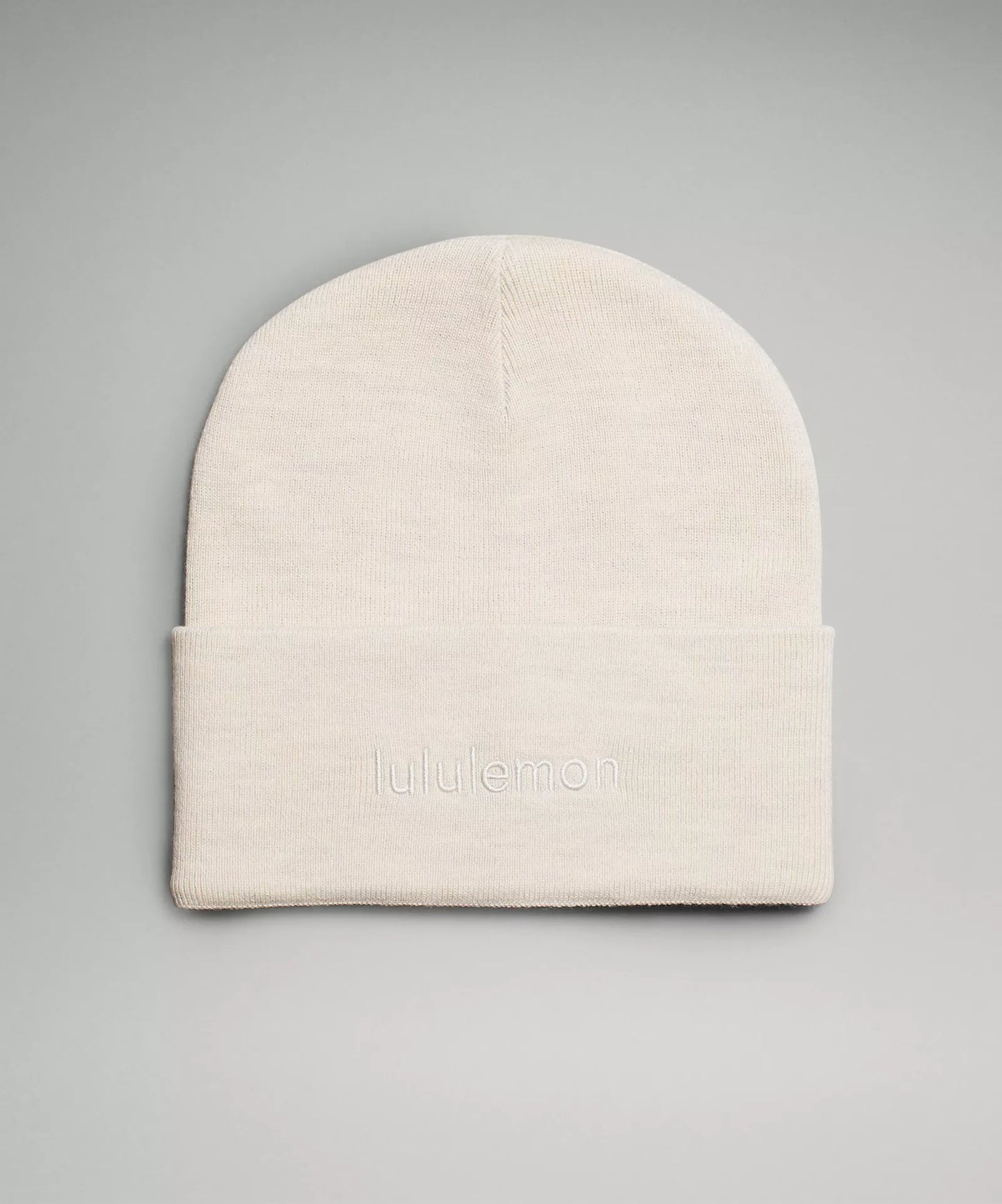 Warm Revelation Beanie Wordmark | Heathered Bone