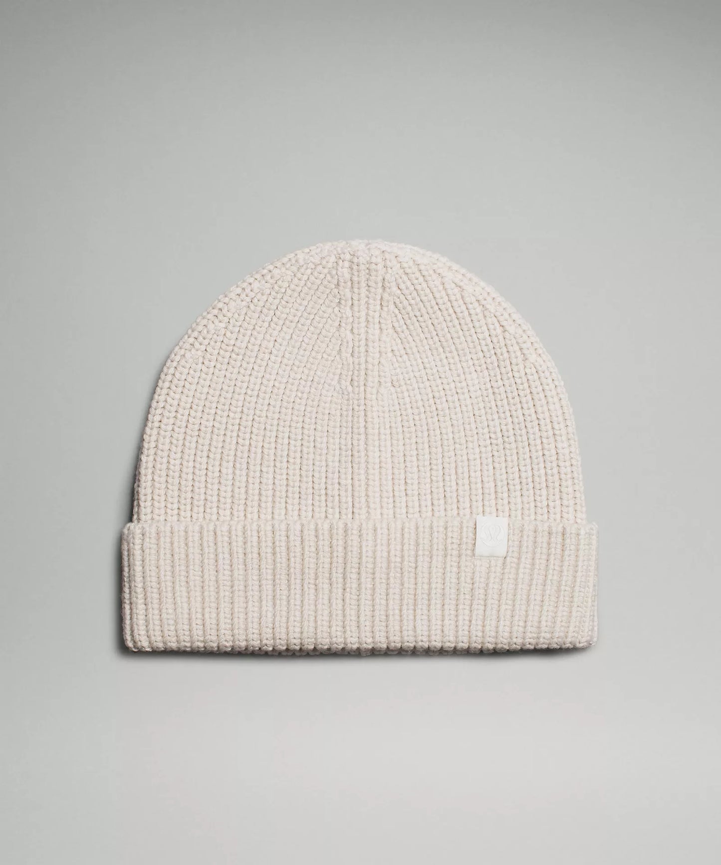 Close-Fit Wool-Blend Ribbed Knit Beanie | Heathered Bone