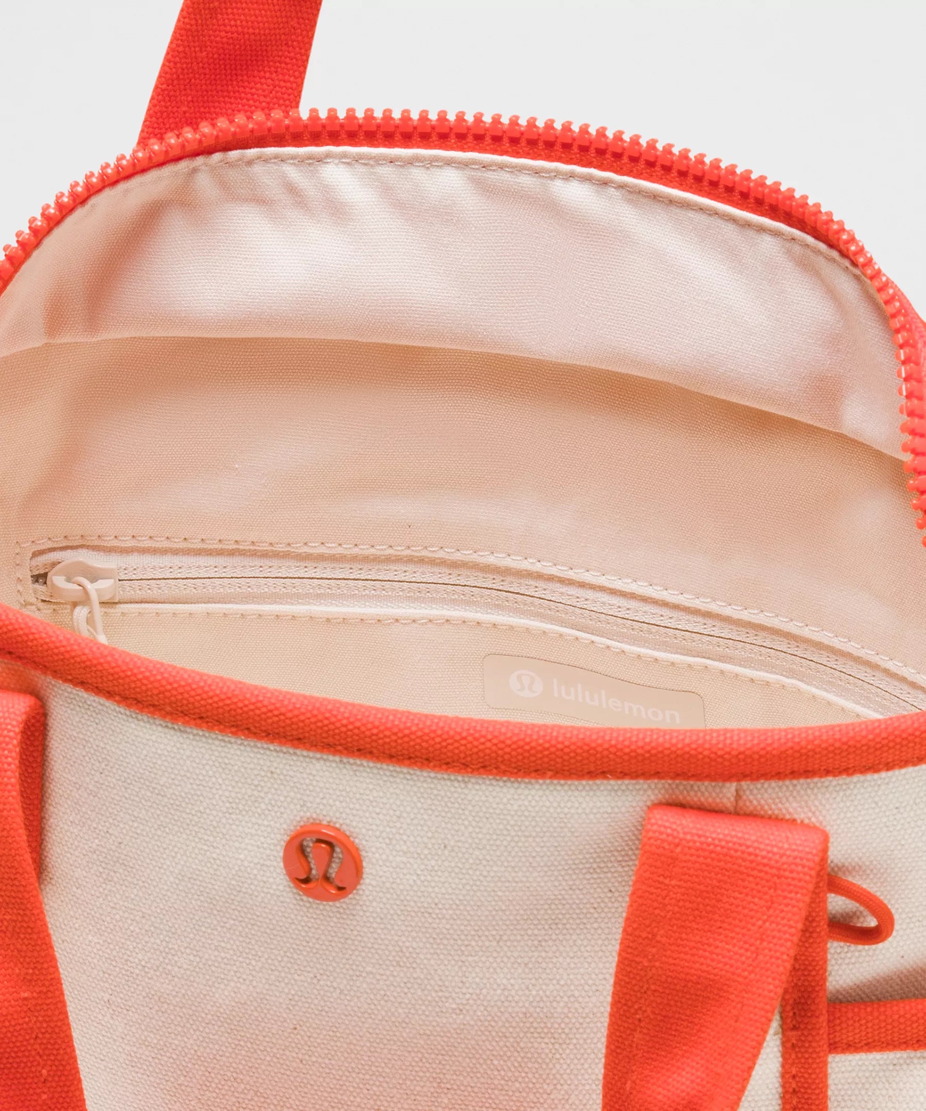 Daily Multi-Pocket Small Zip-Top Tote Bag 5L | Natural/Cherry Ember
