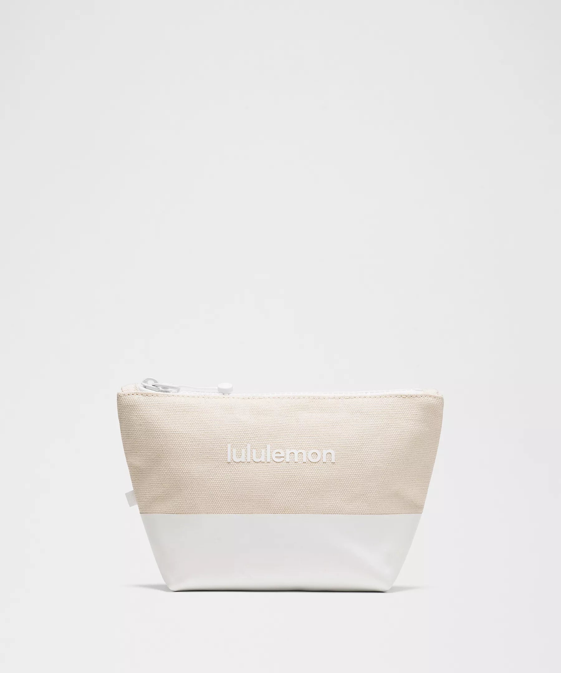 Canvas Pouch Mini *Wordmark | Natural/White