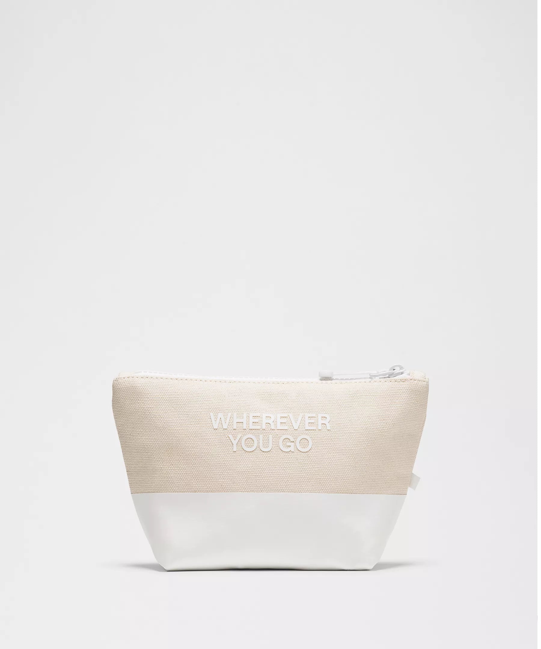 Canvas Pouch Mini *Wordmark | Natural/White