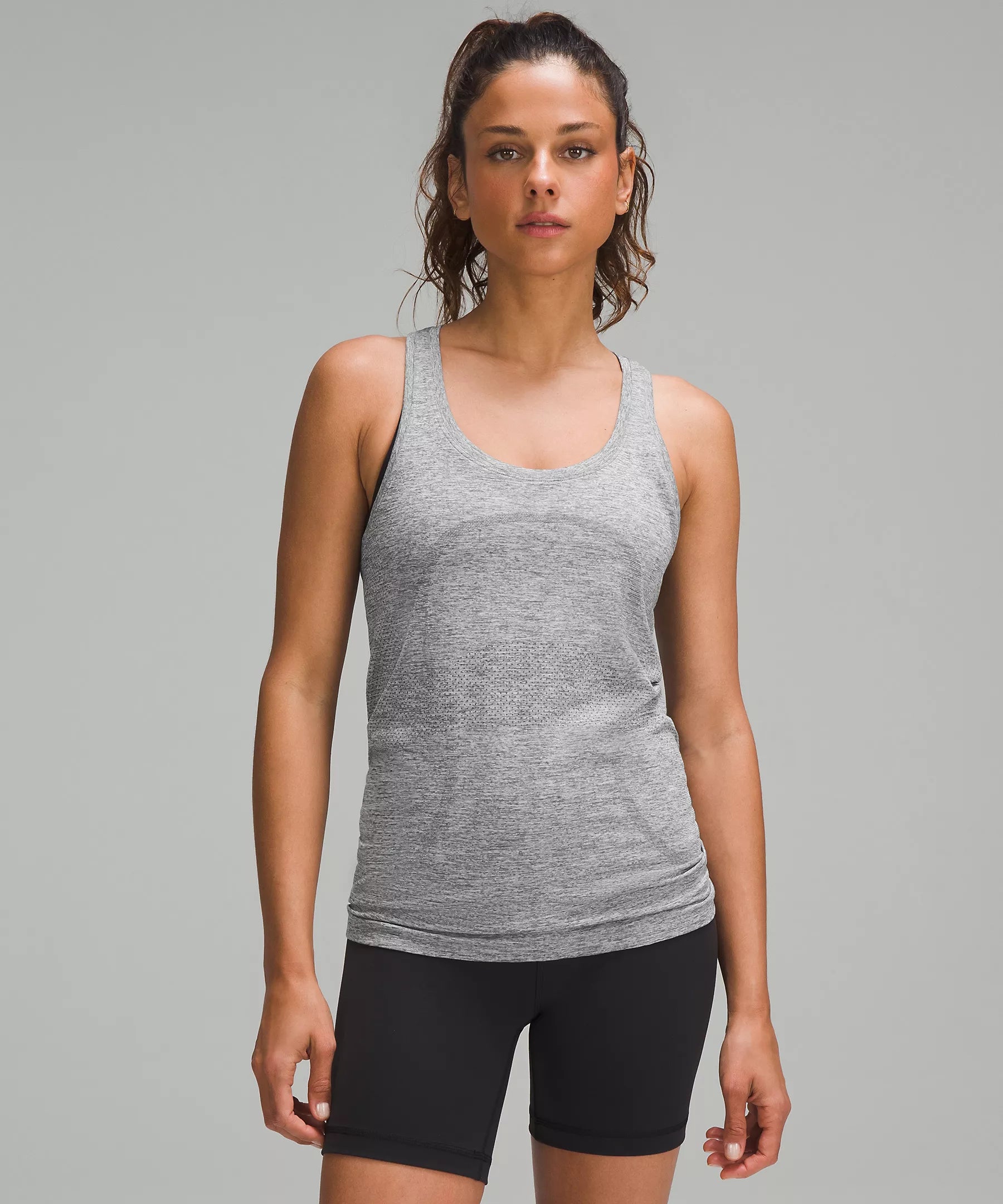Swiftly Tech Racerback Tank Top 2.0 *Hip Length | Slate/White