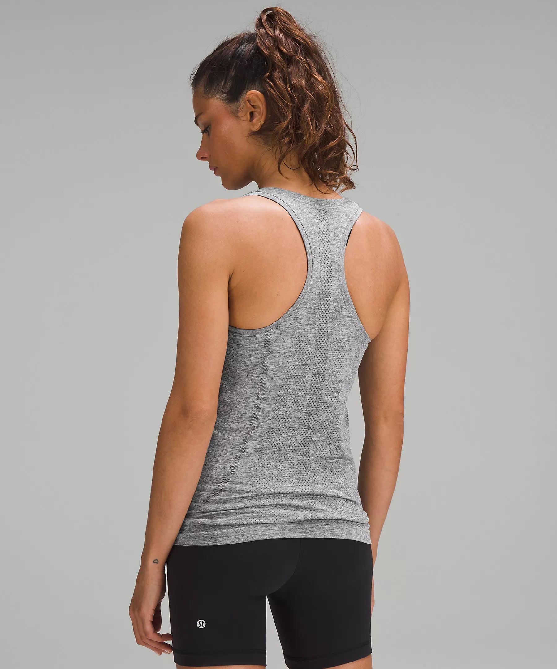 Swiftly Tech Racerback Tank Top 2.0 *Hip Length | Slate/White