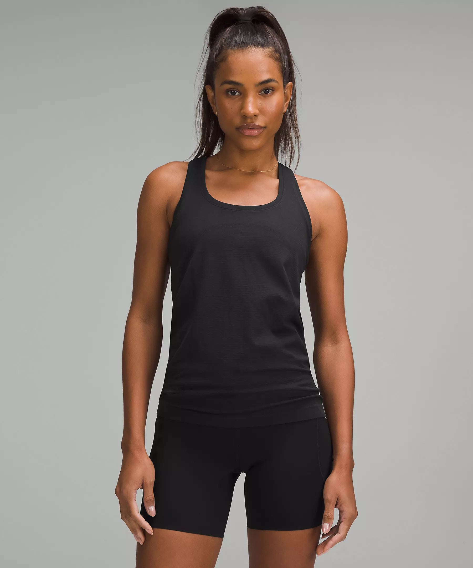 Swiftly Tech Racerback Tank Top 2.0 *Hip Length | Black