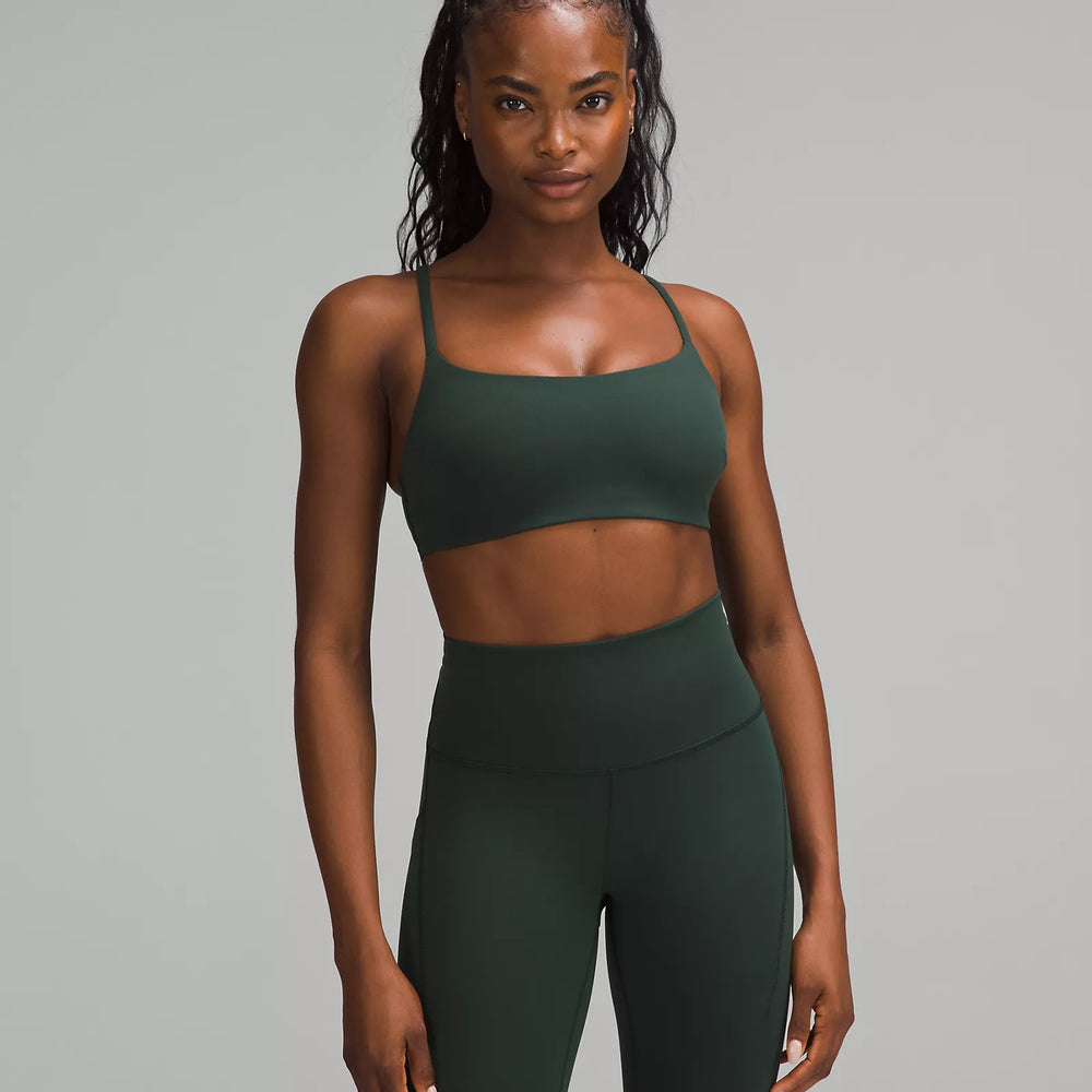 Wunder Train Strappy Racer Bra Light Support, C/D Cup | Legacy Green