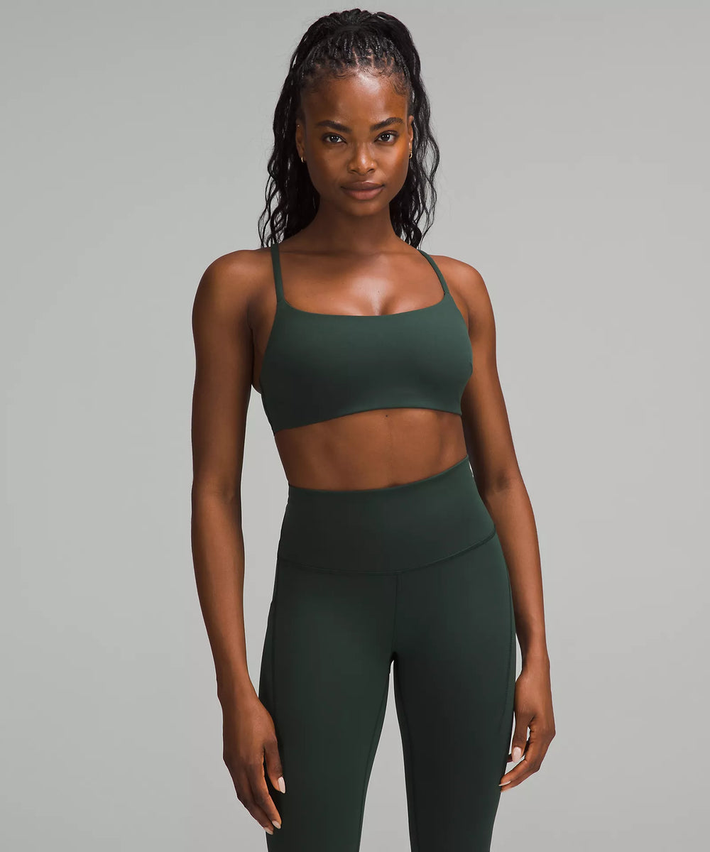 Wunder Train Strappy Racer Bra Light Support, C/D Cup | Legacy Green