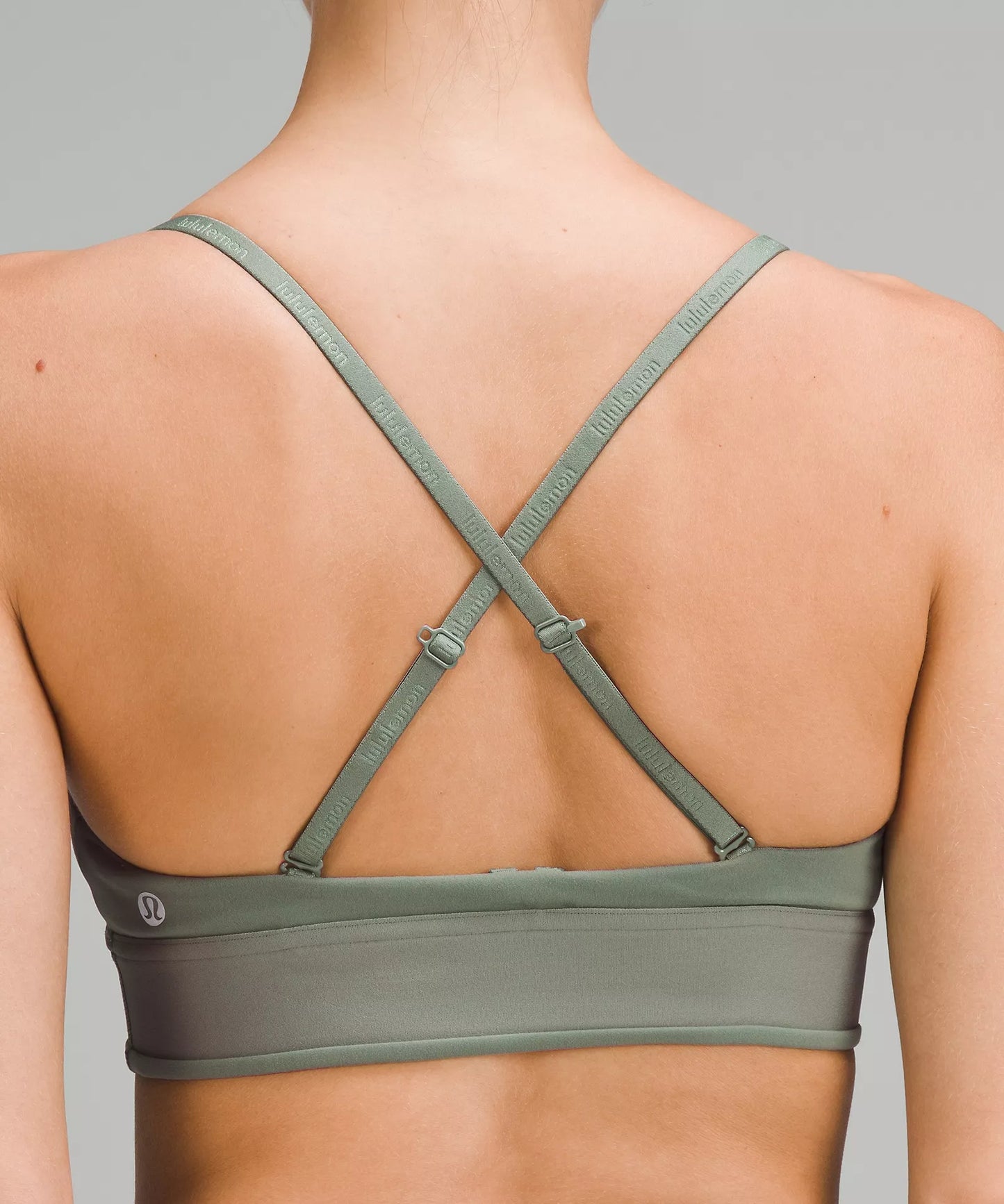 License to Train Triangle Bra Light Support, A/B Cup *Logo | Grey Eucalyptus