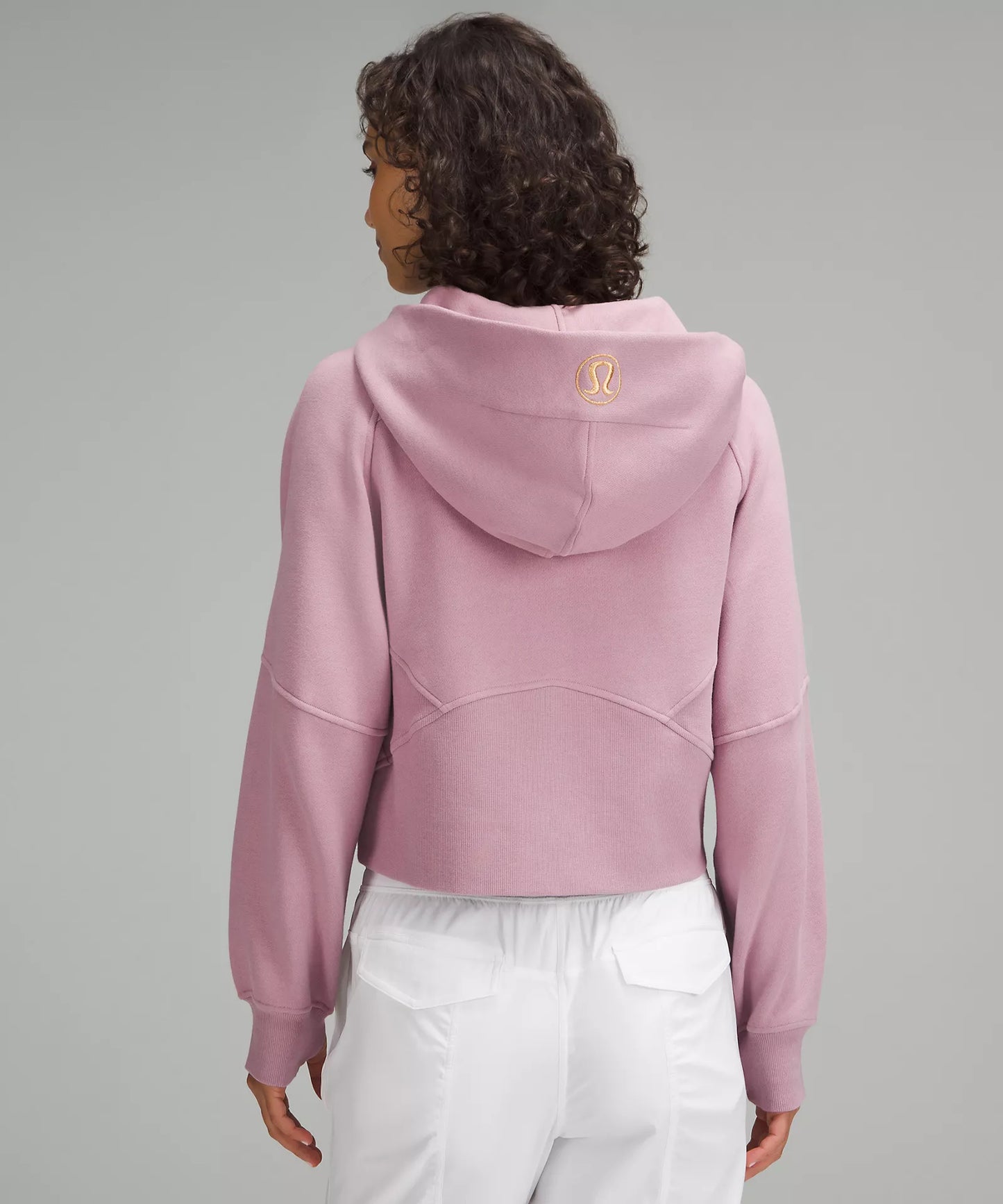 Scuba Oversized Full Zip Hoodie | Rose Blush/Gold