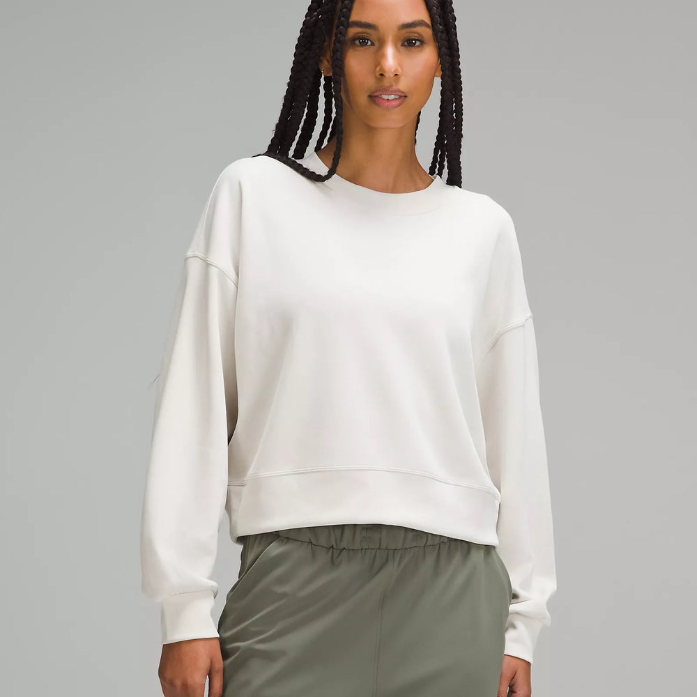 Softstreme Perfectly Oversized Cropped Crew | White Opal