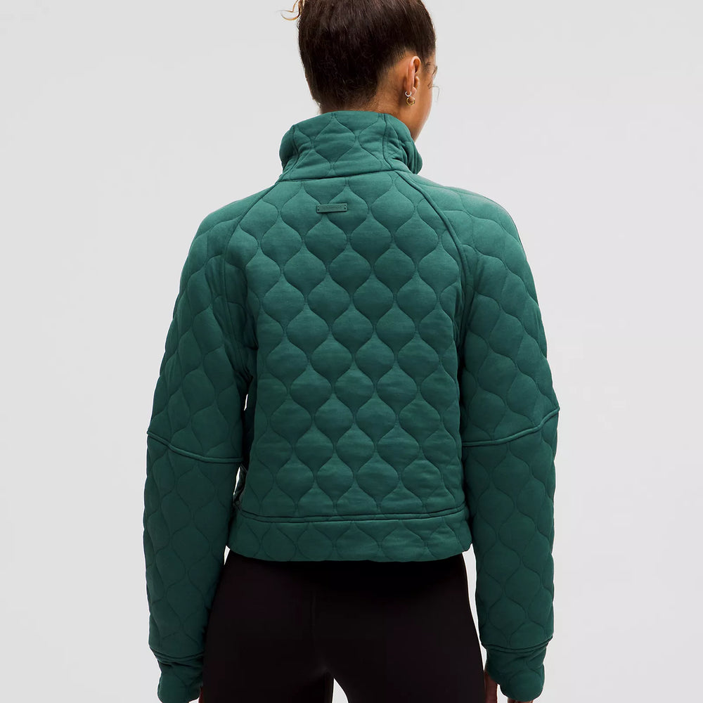 Scuba Oversized Quilted Half Zip | Storm Teal