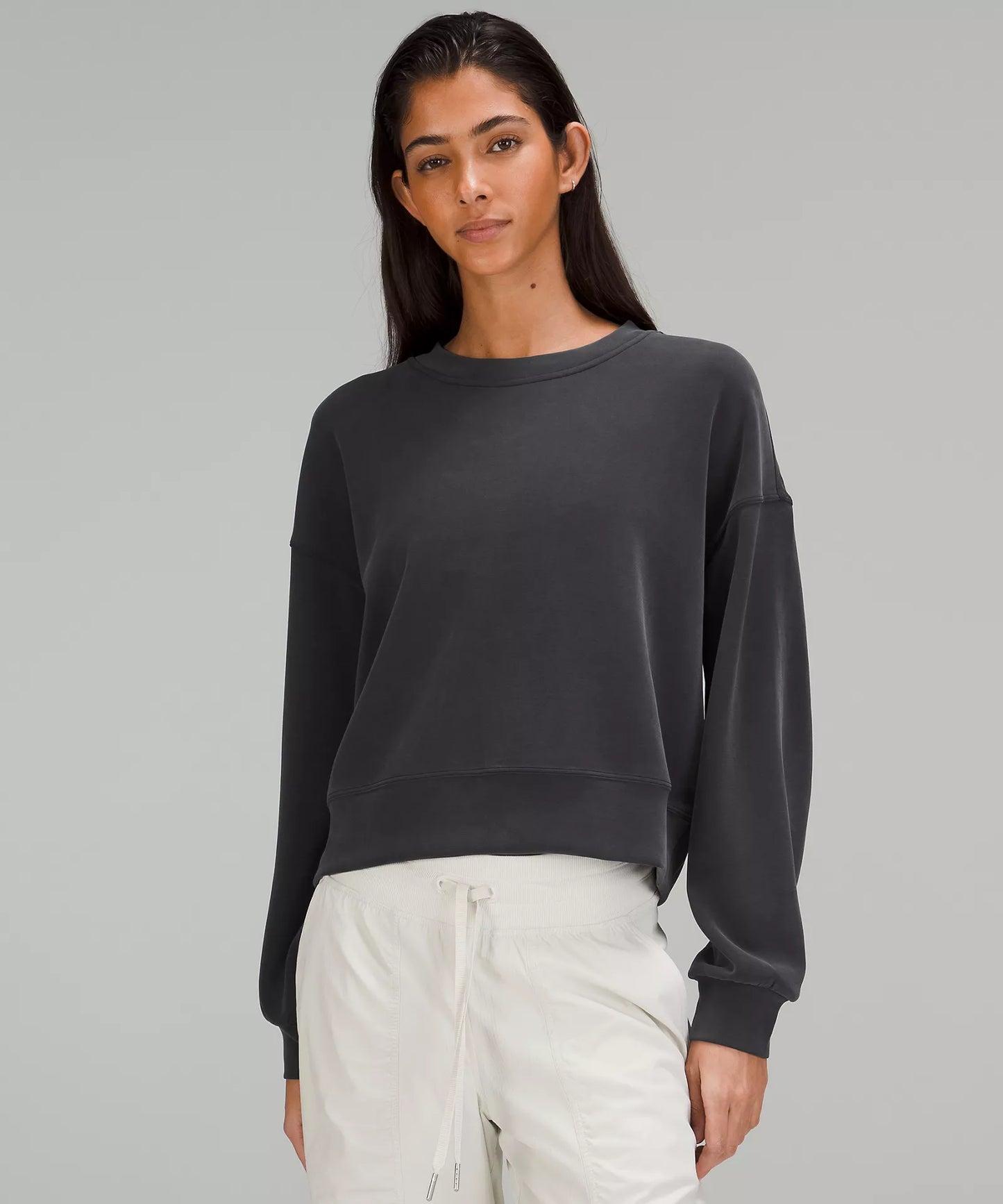 Softstreme Perfectly Oversized Cropped Crew | Black