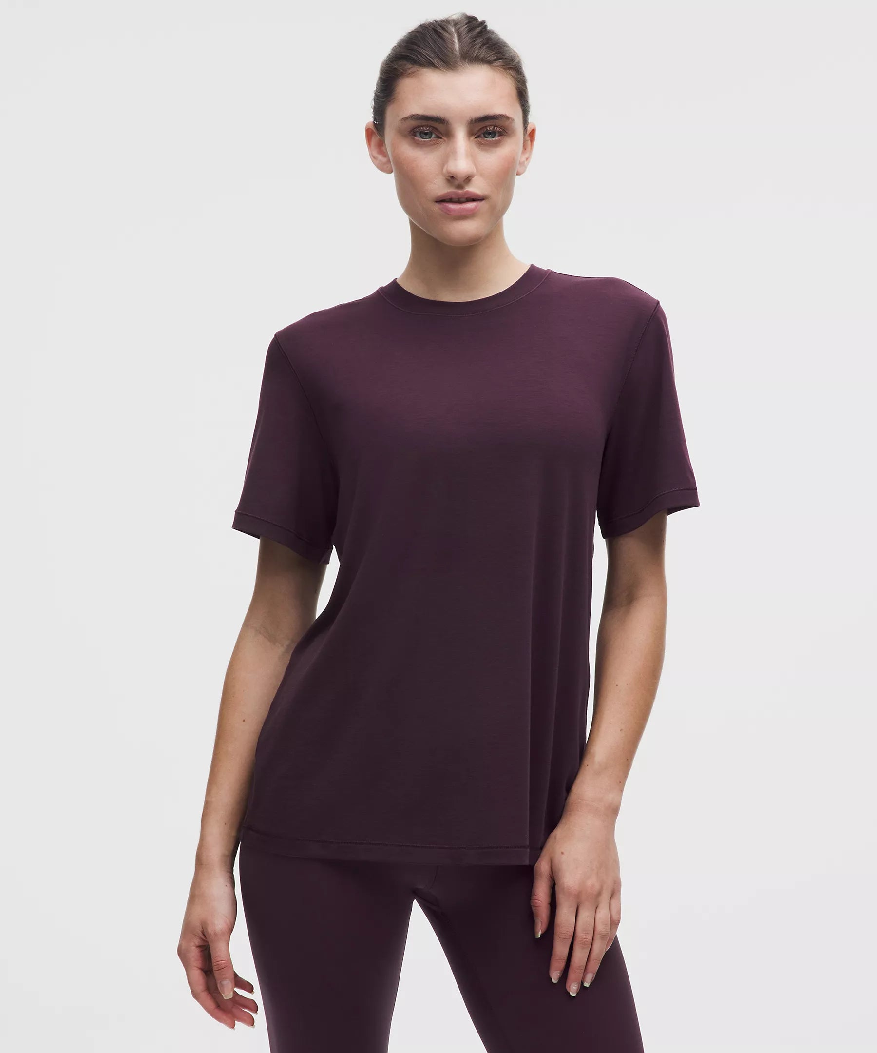 Jersey Training Short Sleeve Shirt | Black Plum