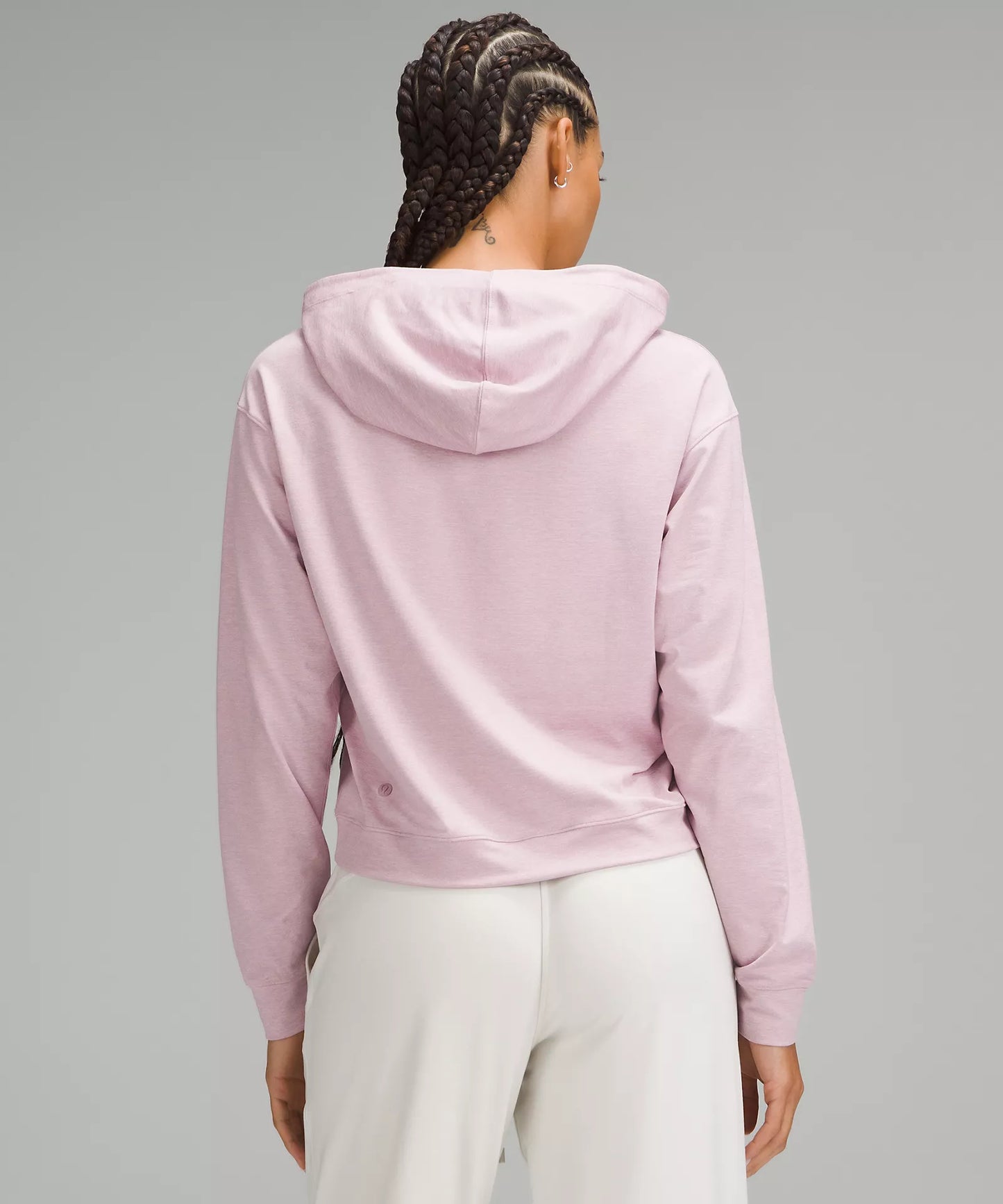 Soft Jersey Classic Fit Hoodie | Heathered Rose Blush