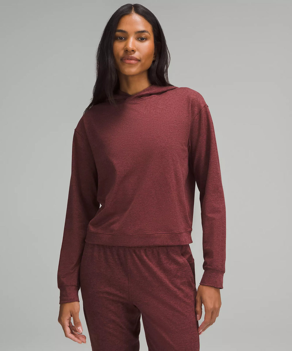 Soft Jersey Classic Fit Hoodie | Heathered Garnet