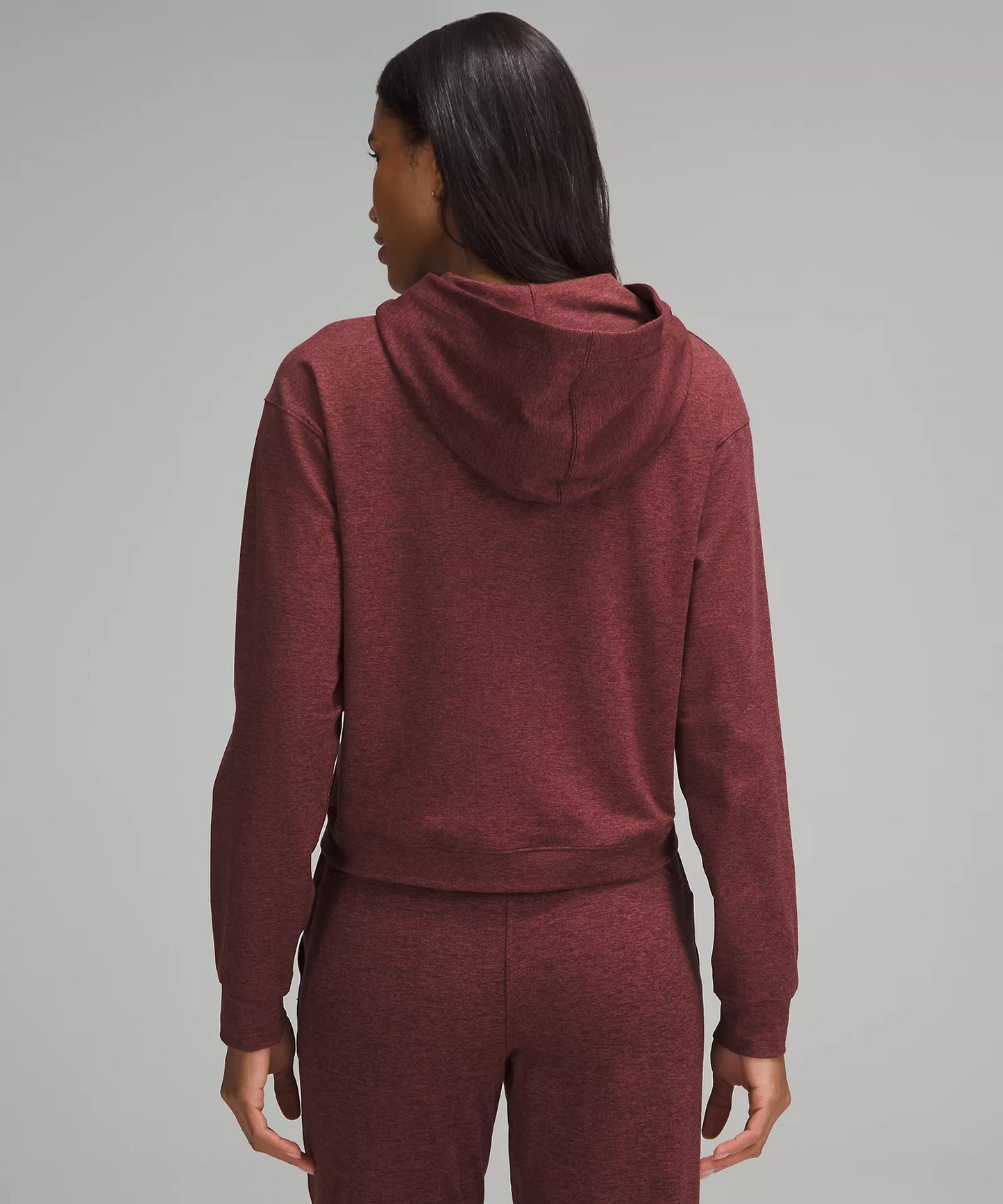 Soft Jersey Classic Fit Hoodie | Heathered Garnet