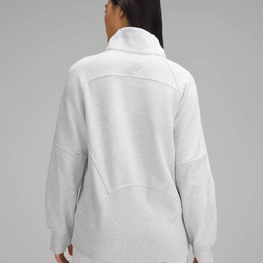 
                      
                        Scuba Oversized Funnel Neck Full Zip Long | Heathered Core Ultra Light Grey
                      
                    