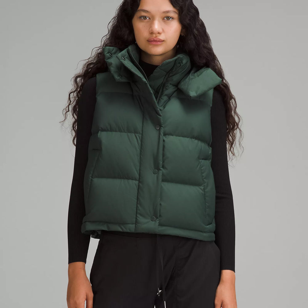 
                      
                        Wunder Puff Cropped Vest | Legacy Green
                      
                    