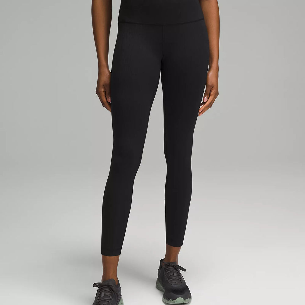 Wunder Train Ribbed High-Rise Tight 25" | Black