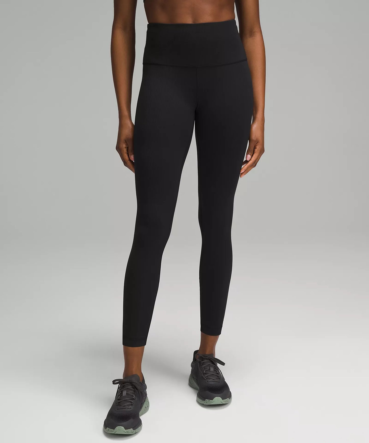 Wunder Train Ribbed High-Rise Tight 25" | Black