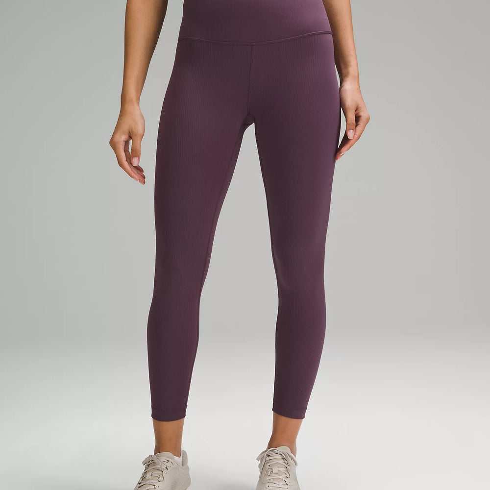 Wunder Train Ribbed High-Rise Tight 25" | Grape Thistle