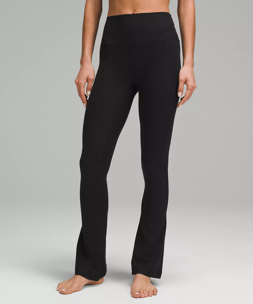 lululemon Align™ High-Rise Ribbed Mini-Flared Pant Regular | Black