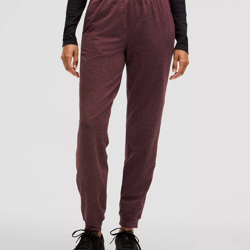 Soft Jersey Classic-Fit Mid-Rise Jogger 29" | Heathered Garnet/Heathered Red Merlot