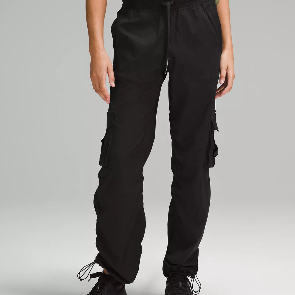 Dance Studio Relaxed Fit Mid Rise Cargo Pant 31" | Black