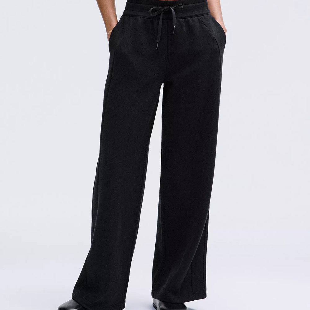 Scuba Mid-Rise Wide-Leg Pant *Regular 31" | Black