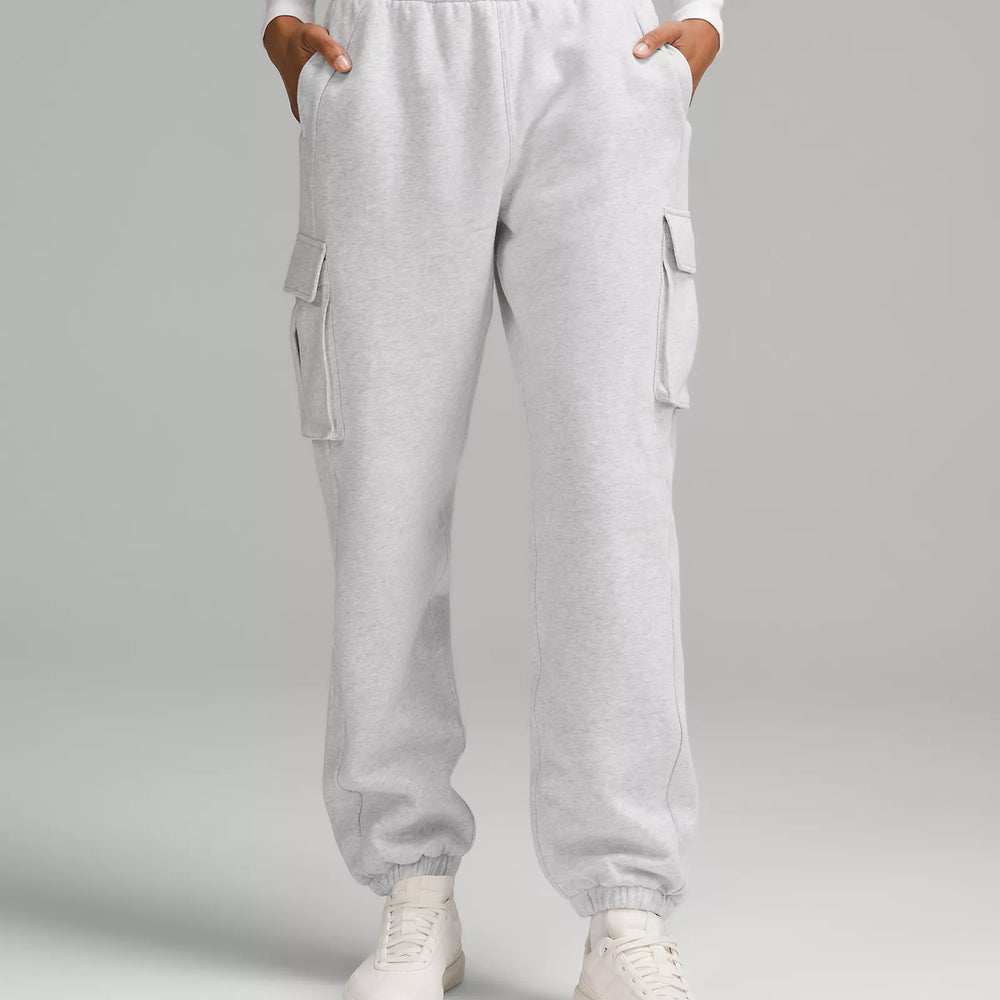 Scuba Oversized Mid Rise Cargo Jogger 31" | Heathered Core Ultra Light Grey