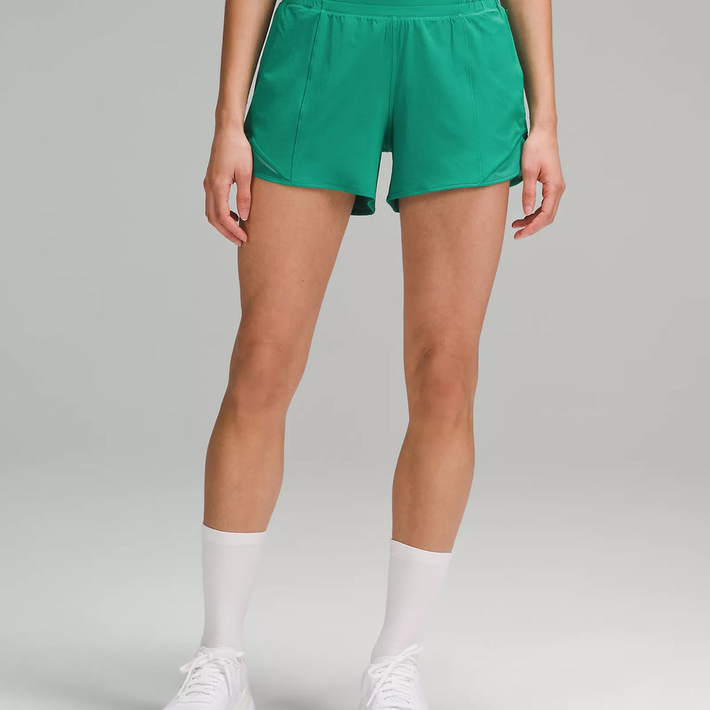 Hotty Hot High Rise Lined Short 4" | Cascadia Green