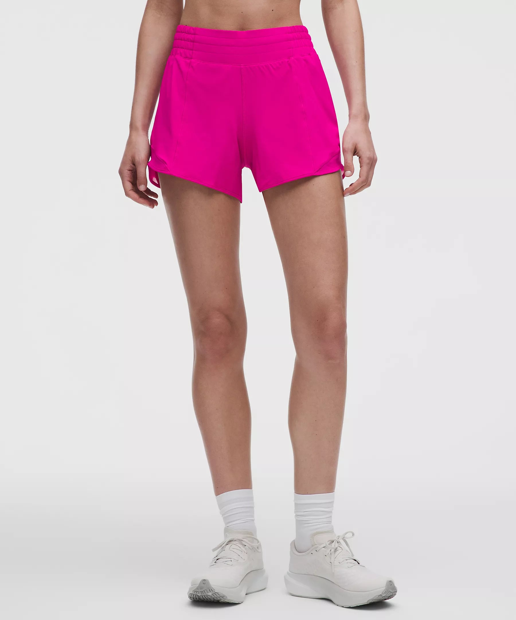 Hotty Hot High-Rise Lined Short 4" | Pink Flare