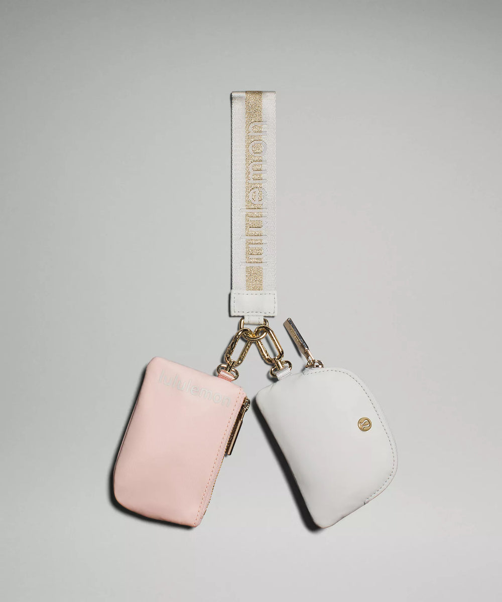 Dual Pouch Wristlet | Vapor/Gold/White