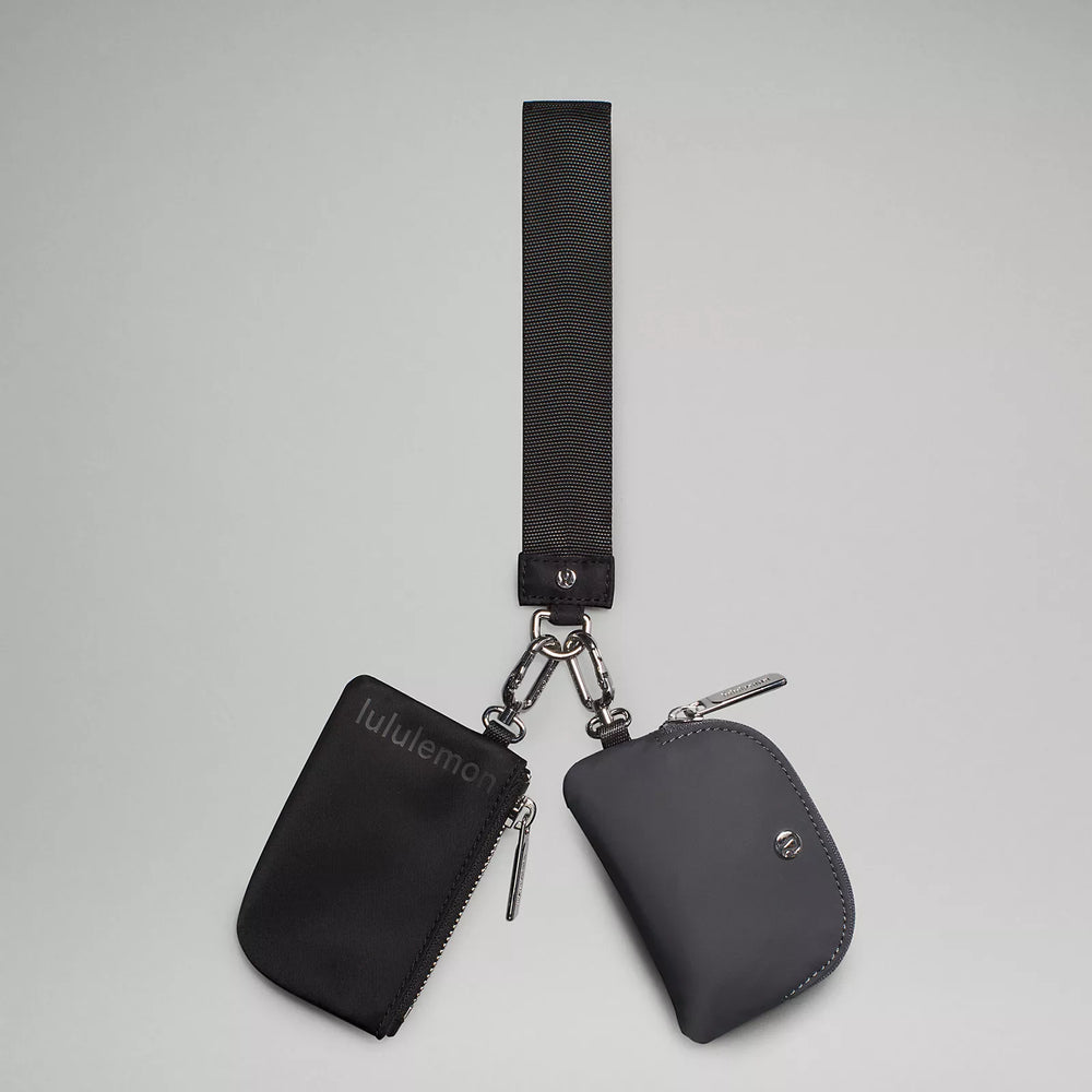 Dual Pouch Wristlet | Black/Traverse Grey