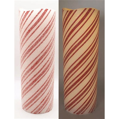 LXS43242 Frosty Candy Cane 18" LED PIllar